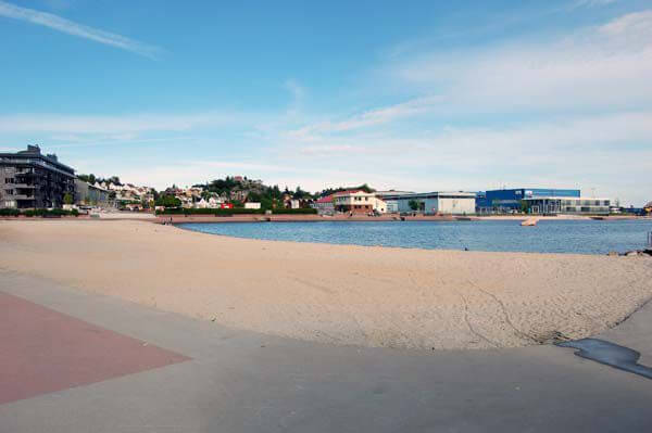 Bystranda på Tangen i Kristiansand Bystranda i Kristiansand